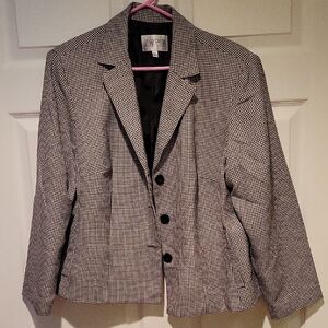 Julian Taylor Black and White Checkered Blazer